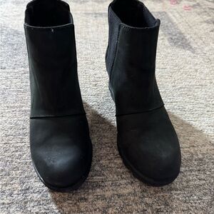 Black SOREL Women's Joan wedge heel Booties - size 8